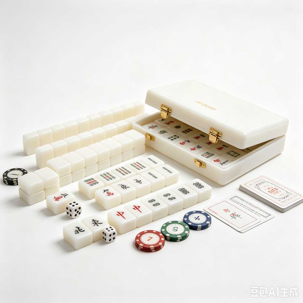 blue crystal mahjong set
